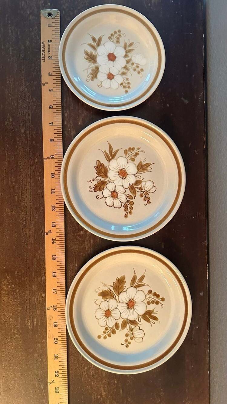Vintage Mountain Wood Collection Stoneware Plates 3 (2 sizes) cottage curated